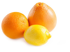 grapefruit, orange and lemon