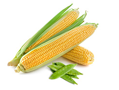 corn and snow peas